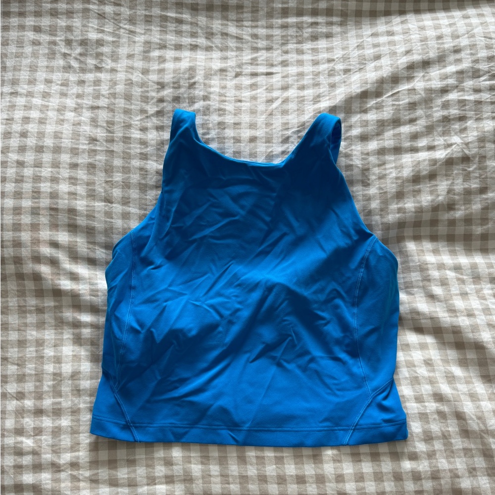 Women's Blue Lululemon cropped Tank Top